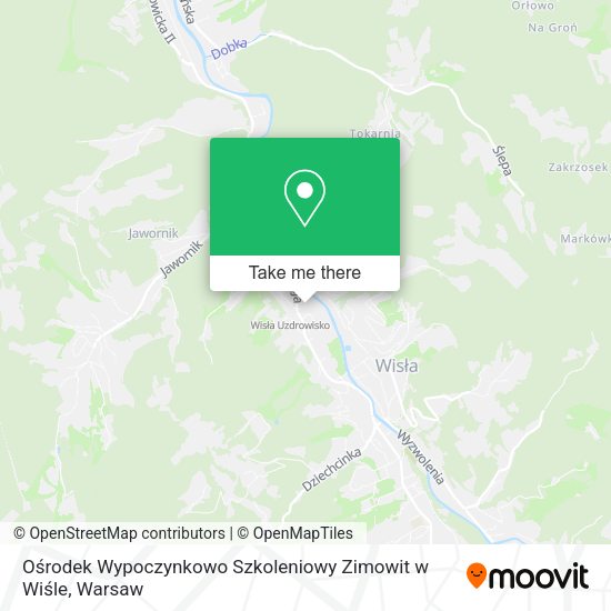 Ośrodek Wypoczynkowo Szkoleniowy Zimowit w Wiśle map