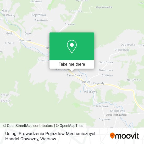 Uslugi Prowadzenia Pojazdow Mechanicznych Handel Obwozny map