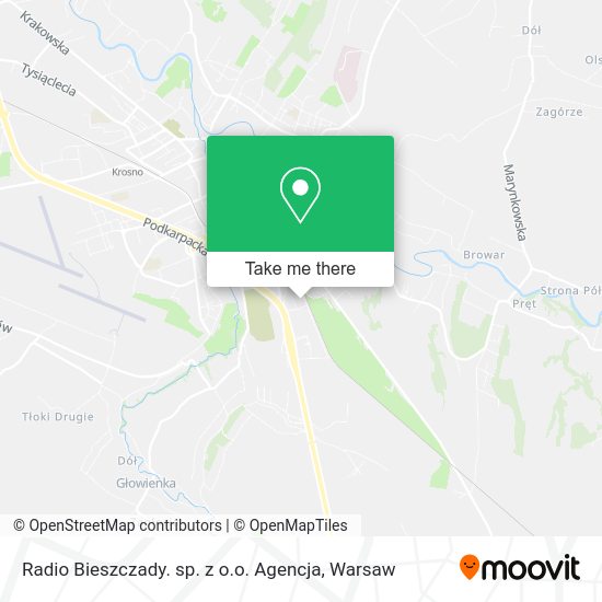 Карта Radio Bieszczady. sp. z o.o. Agencja