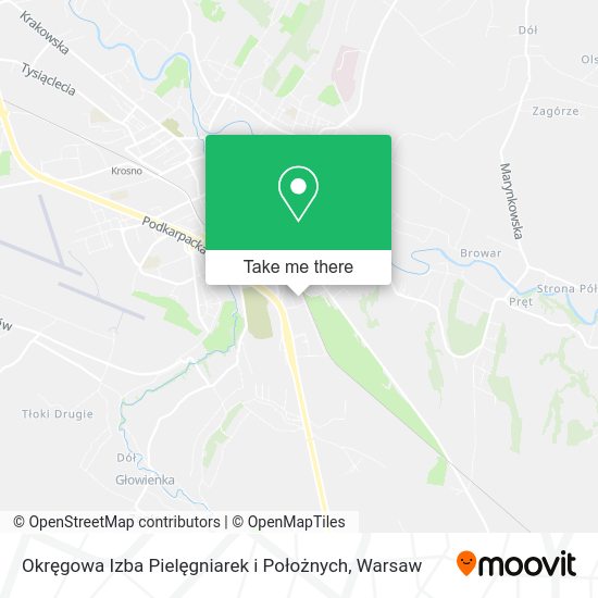 Okręgowa Izba Pielęgniarek i Położnych map