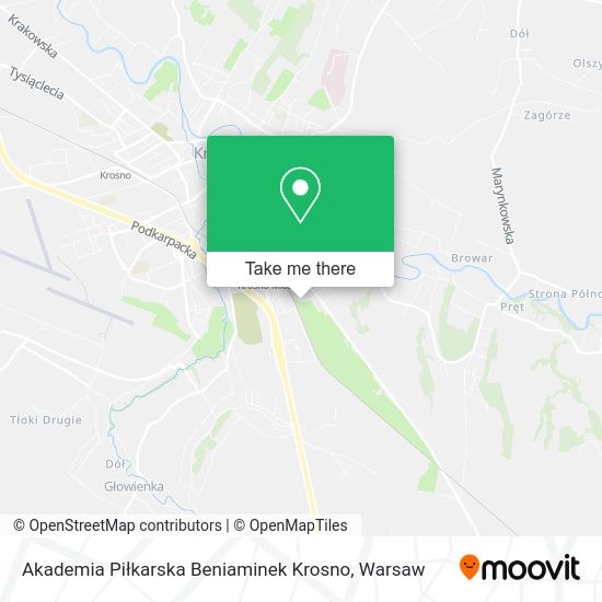 Akademia Piłkarska Beniaminek Krosno map