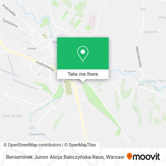 Beniaminek Junior Alicja Babczyńska-Raus map