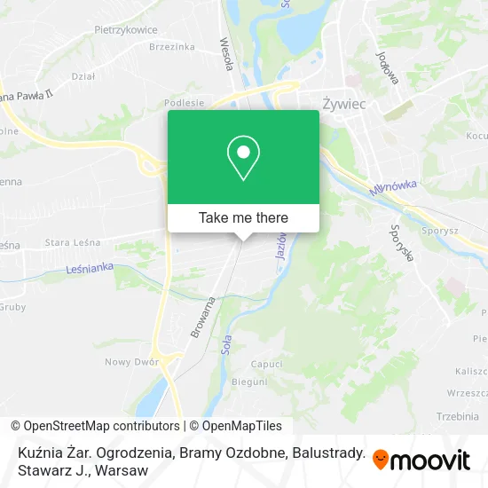 Kuźnia Żar. Ogrodzenia, Bramy Ozdobne, Balustrady. Stawarz J. map