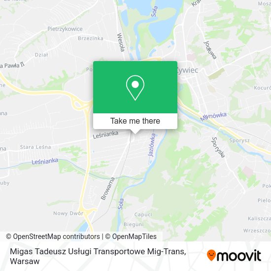 Migas Tadeusz Usługi Transportowe Mig-Trans map