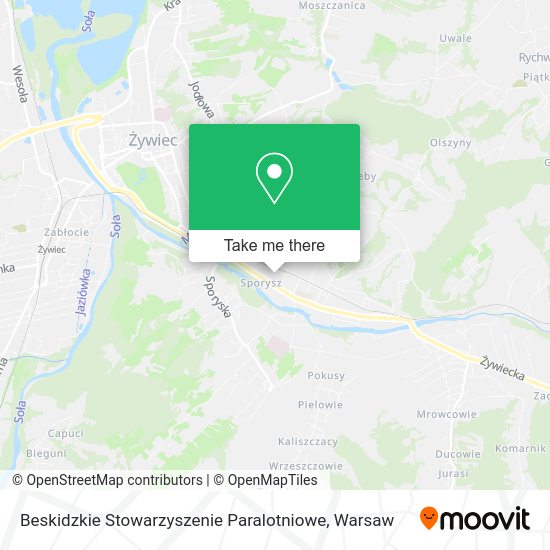 Beskidzkie Stowarzyszenie Paralotniowe map