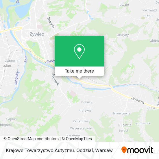 Krajowe Towarzystwo Autyzmu. Oddział map