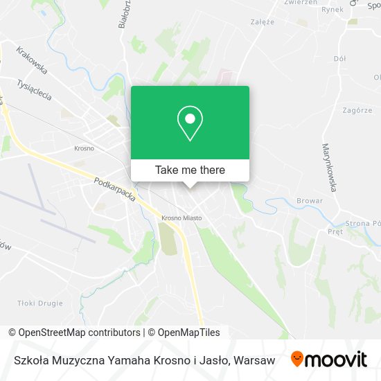 Szkoła Muzyczna Yamaha Krosno i Jasło map