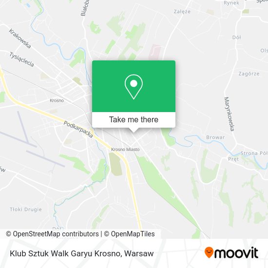 Klub Sztuk Walk Garyu Krosno map