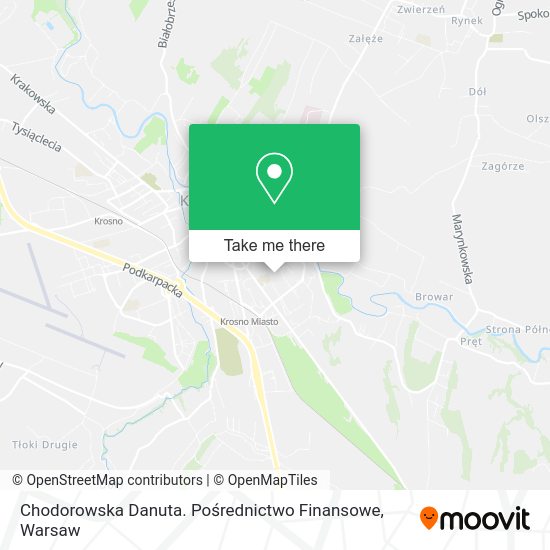 Chodorowska Danuta. Pośrednictwo Finansowe map