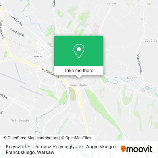 Krzysztof E. Tłumacz Przysięgły Jęz. Angielskiego i Francuskiego map