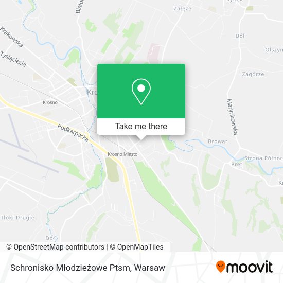 Schronisko Młodzieżowe Ptsm map