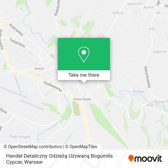 Handel Detaliczny Odzieżą Używaną Bogumiła Cypcar map