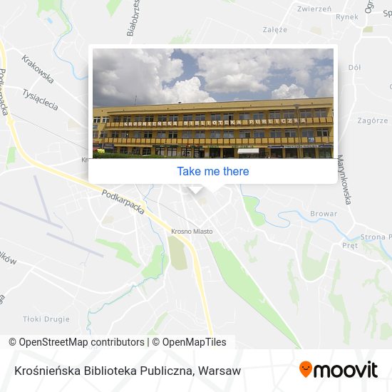 Карта Krośnieńska Biblioteka Publiczna