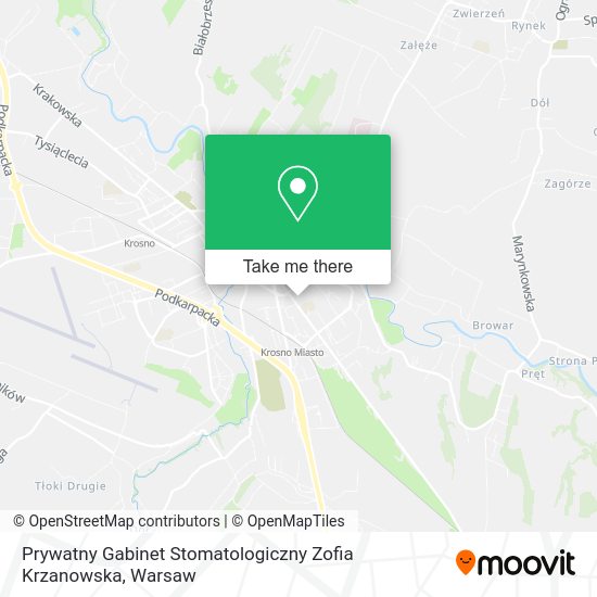 Карта Prywatny Gabinet Stomatologiczny Zofia Krzanowska