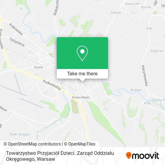 Towarzystwo Przyjaciół Dzieci. Zarząd Oddziału Okręgowego map