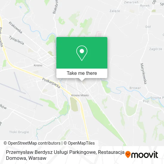 Карта Przemysław Berdysz Usługi Parkingowe, Restauracja Domowa