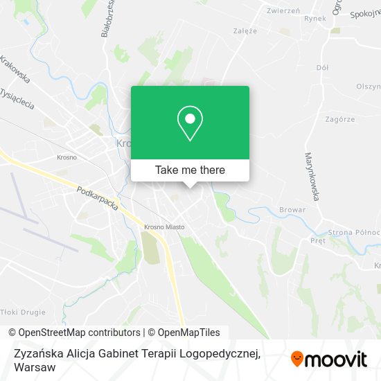 Карта Zyzańska Alicja Gabinet Terapii Logopedycznej