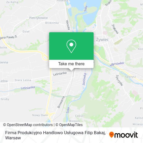 Firma Produkcyjno Handlowo Usługowa Filip Bakaj map