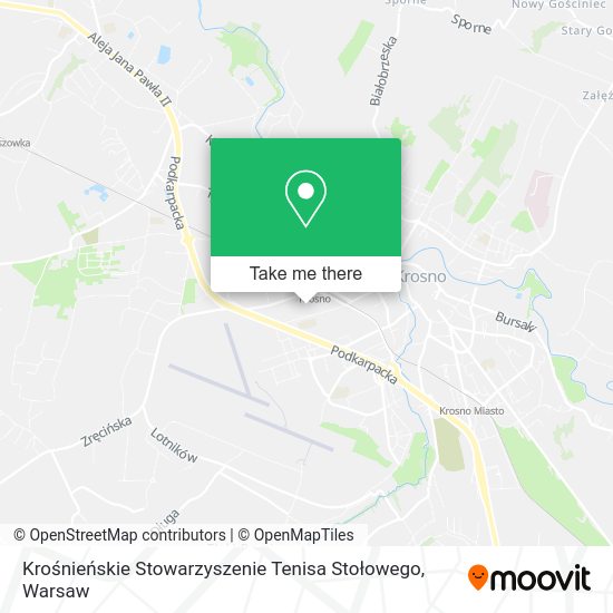 Krośnieńskie Stowarzyszenie Tenisa Stołowego map