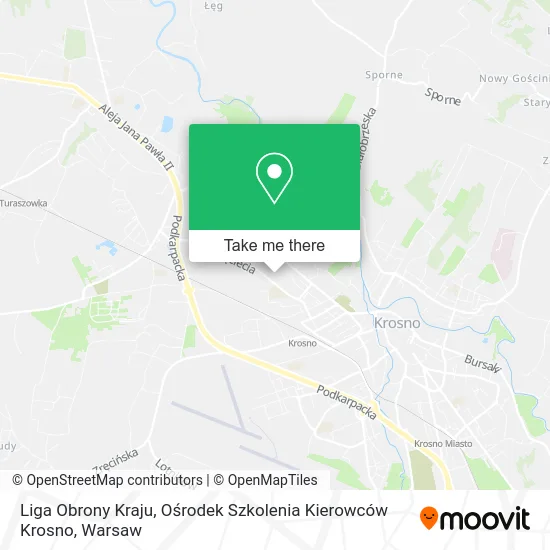 Liga Obrony Kraju, Ośrodek Szkolenia Kierowców Krosno map
