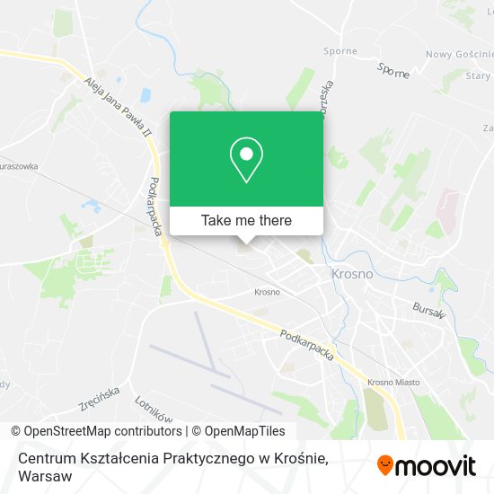 Centrum Kształcenia Praktycznego w Krośnie map