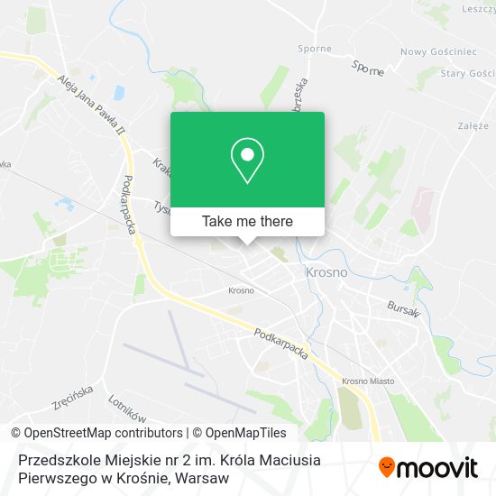 Przedszkole Miejskie nr 2 im. Króla Maciusia Pierwszego w Krośnie map