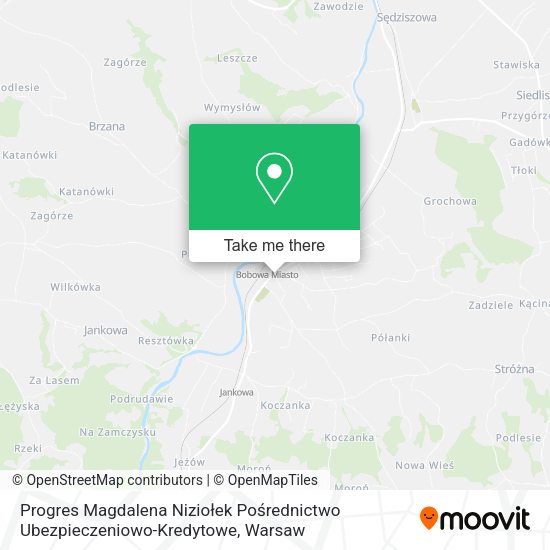 Progres Magdalena Niziołek Pośrednictwo Ubezpieczeniowo-Kredytowe map