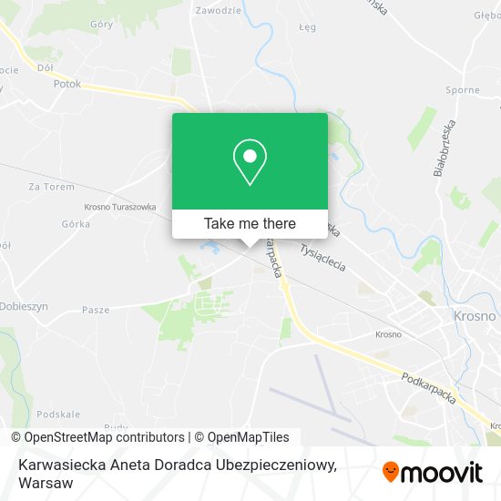 Karwasiecka Aneta Doradca Ubezpieczeniowy map