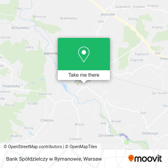 Bank Spółdzielczy w Rymanowie map