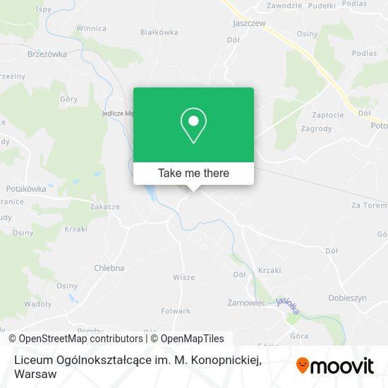 Liceum Ogólnokształcące im. M. Konopnickiej map