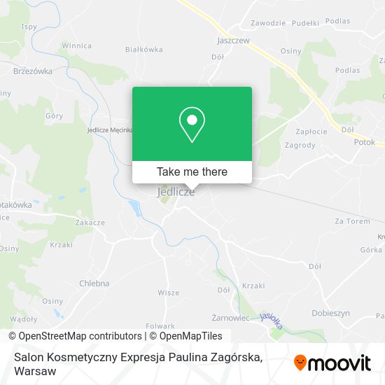 Salon Kosmetyczny Expresja Paulina Zagórska map