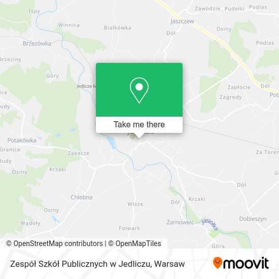 Zespół Szkół Publicznych w Jedliczu map