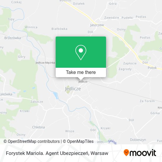 Forystek Mariola. Agent Ubezpieczeń map