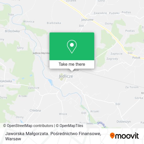 Jaworska Małgorzata. Pośrednictwo Finansowe map