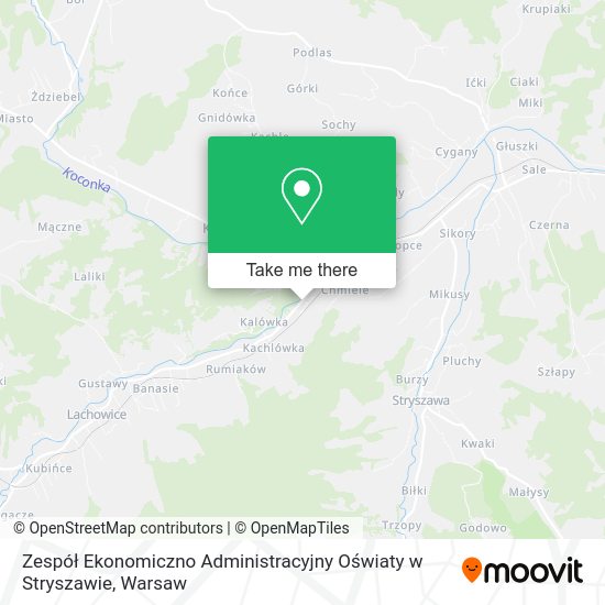 Zespół Ekonomiczno Administracyjny Oświaty w Stryszawie map