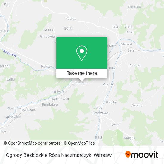 Ogrody Beskidzkie Róza Kaczmarczyk map