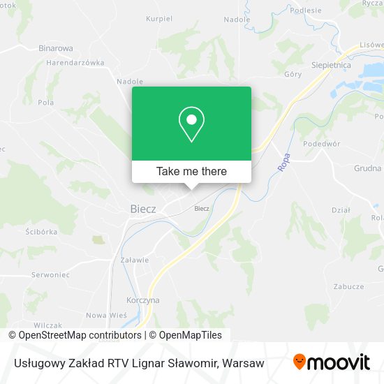 Usługowy Zakład RTV Lignar Sławomir map