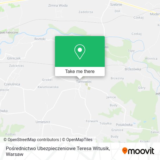 Pośrednictwo Ubezpieczeniowe Teresa Witusik map