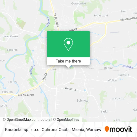 Карта Karabela. sp. z o.o. Ochrona Osób i Mienia