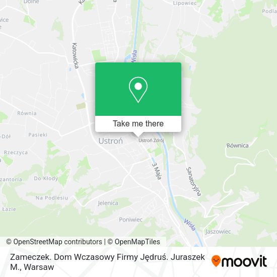 Zameczek. Dom Wczasowy Firmy Jędruś. Juraszek M. map