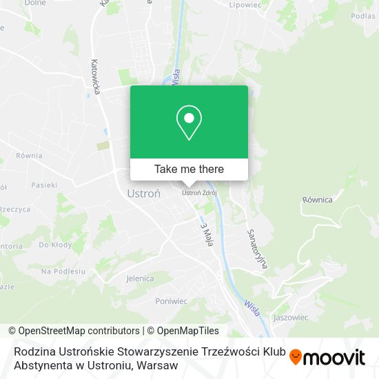 Rodzina Ustrońskie Stowarzyszenie Trzeźwości Klub Abstynenta w Ustroniu map