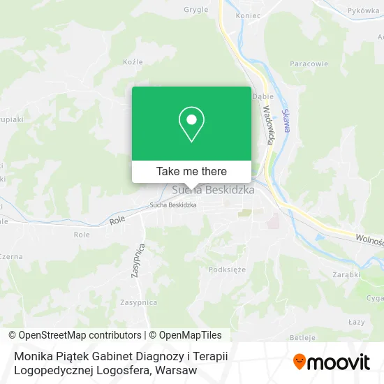 Карта Monika Piątek Gabinet Diagnozy i Terapii Logopedycznej Logosfera
