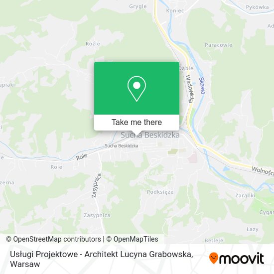 Usługi Projektowe - Architekt Lucyna Grabowska map