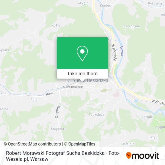 Карта Robert Morawski Fotograf Sucha Beskidzka - Foto-Wesela.pl