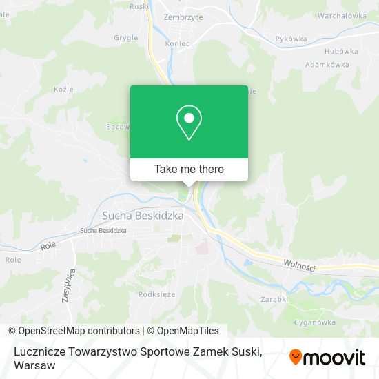 Lucznicze Towarzystwo Sportowe Zamek Suski map