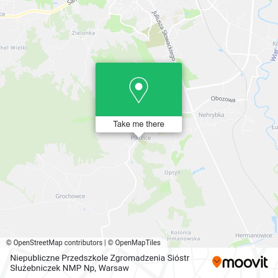 Niepubliczne Przedszkole Zgromadzenia Sióstr Służebniczek NMP Np map