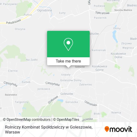 Rolniczy Kombinat Spółdzielczy w Goleszowie map