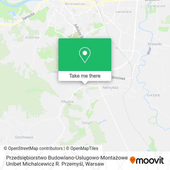 Przedsiębiorstwo Budowlano-Usługowo-Montażowe Unibet Michalcewicz R. Przemyśl map