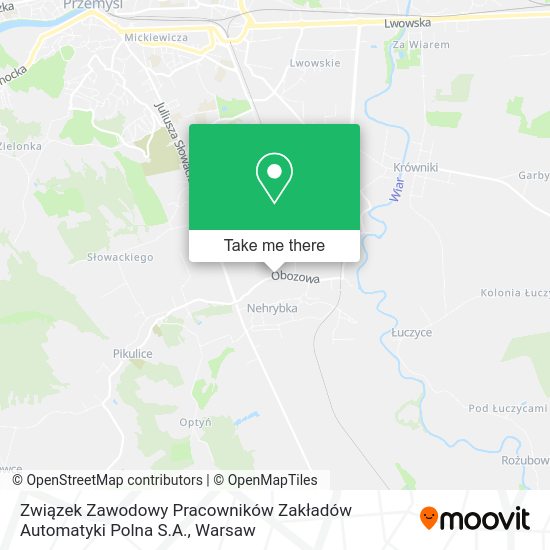 Związek Zawodowy Pracowników Zakładów Automatyki Polna S.A. map