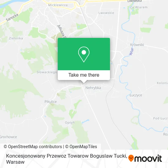 Карта Koncesjonowany Przewoz Towarow Boguslaw Tucki